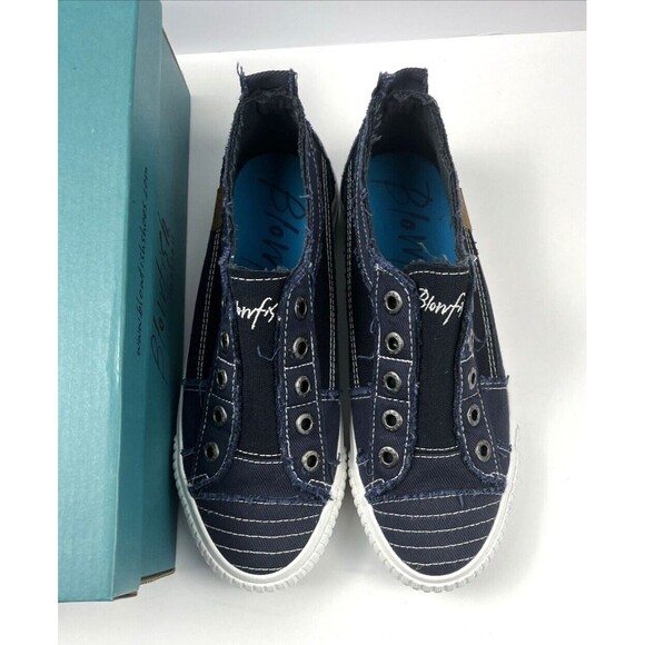 Pure Navy Hipster Smoked Twill Mesh Sneakers Size 8 - Picture 3 of 14